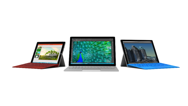 Семейство Microsoft Surface Pro 4 и Surface Book